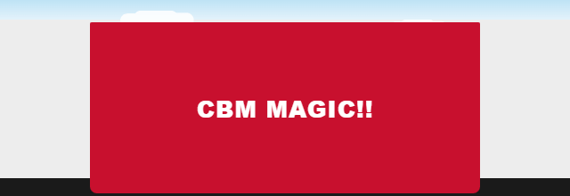 A CBM-branded cover drops over the vehicle, labelled CBM MAGIC